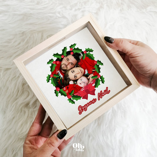 Tirelire Photo de famille et guirlande