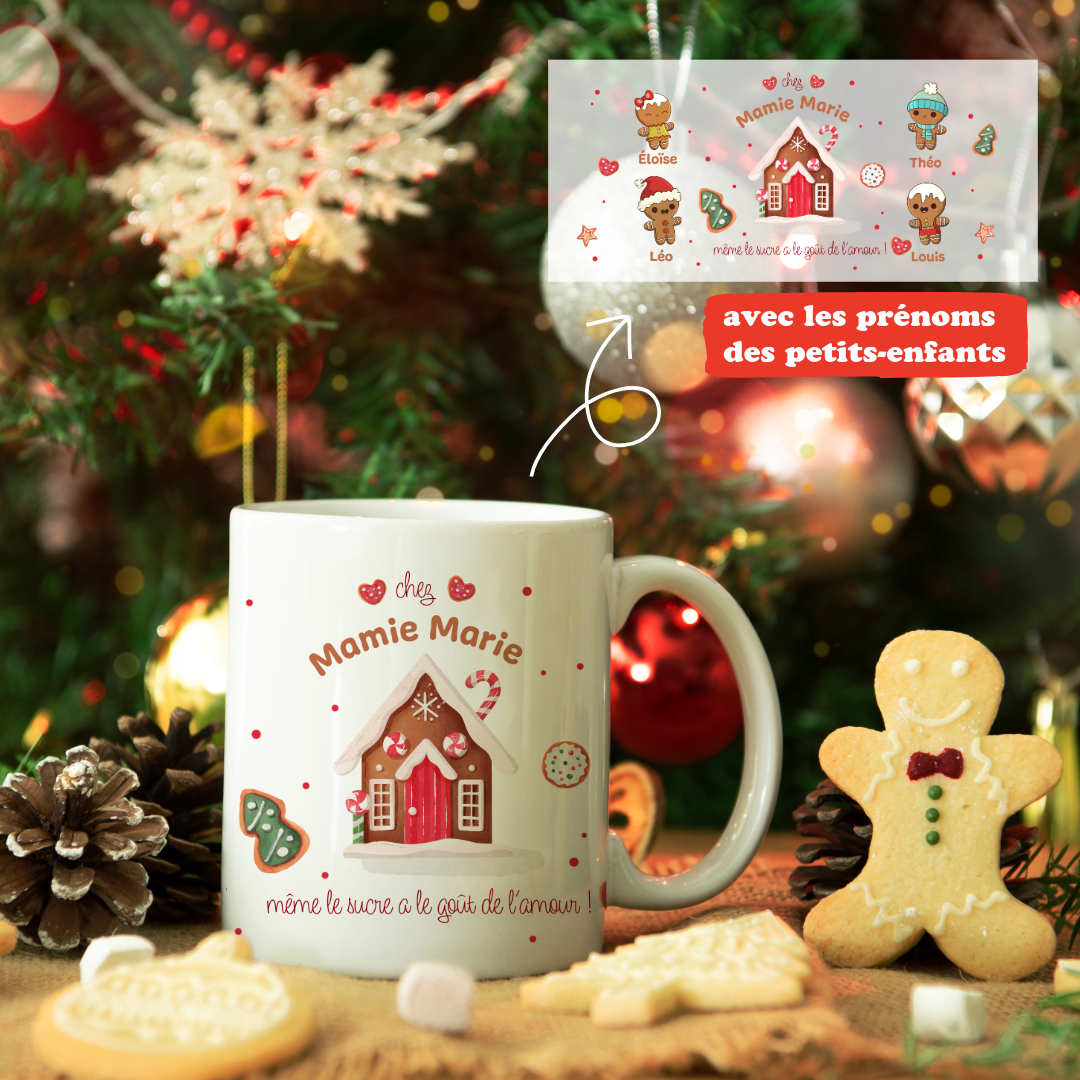 Mug personnalisé Chez Mamie Marie