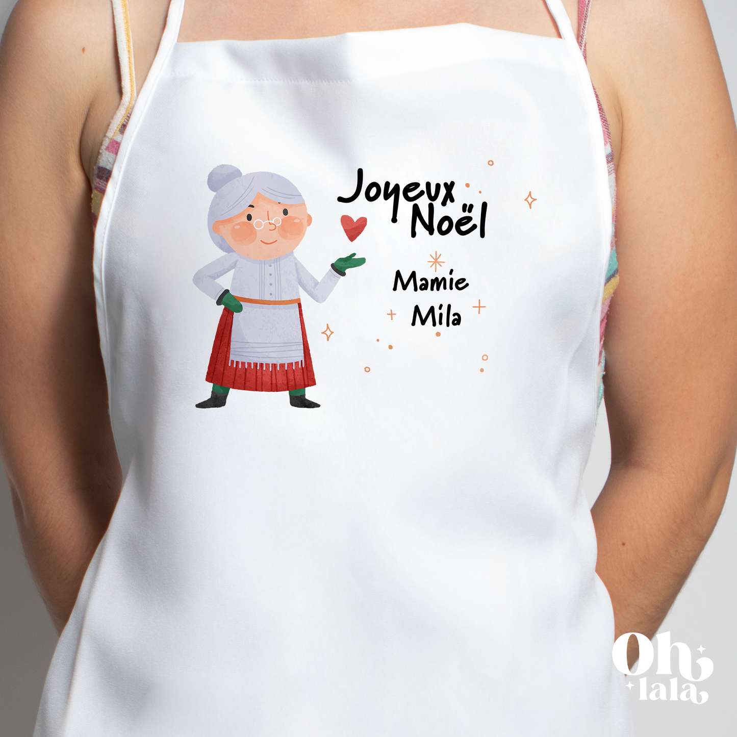 🍳 Tablier Mila personnalisé Noël