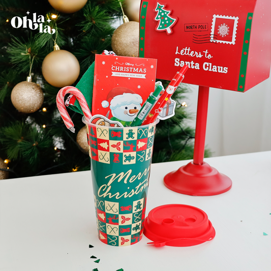 Coffret de Noël – Gobelet + accessoires festifs