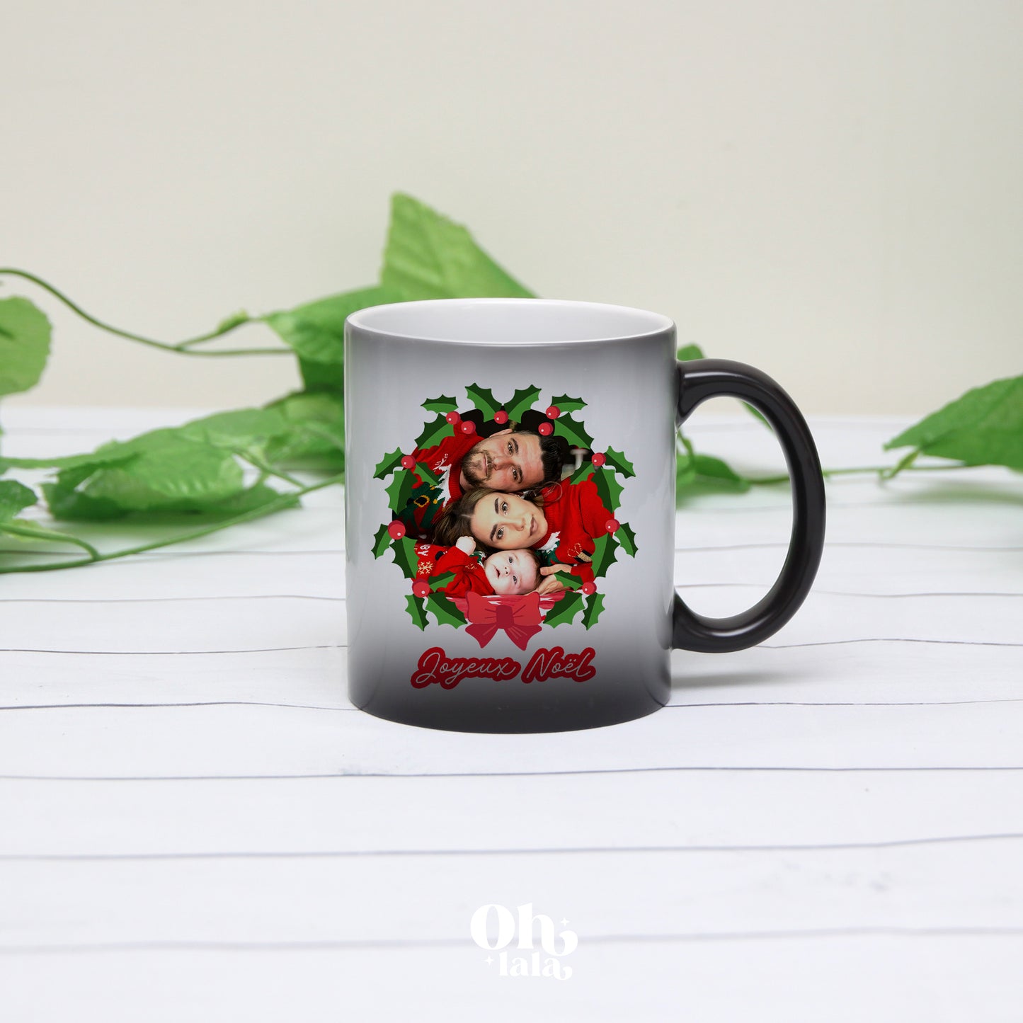 Mug magique ✨ Photo de famille et guirlande