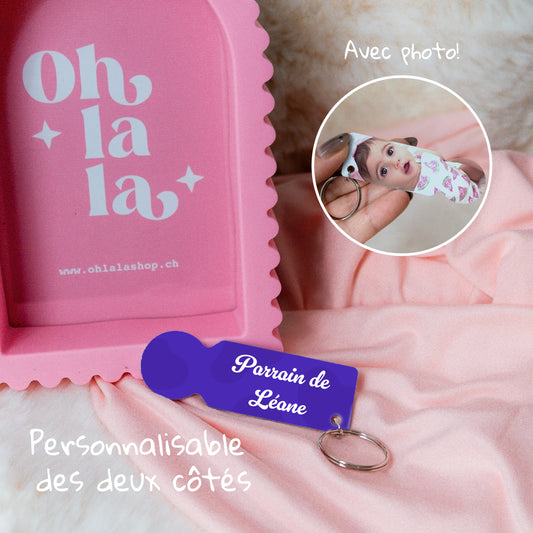 Porte-clés Jeton de Caddie Marraine et Parrain