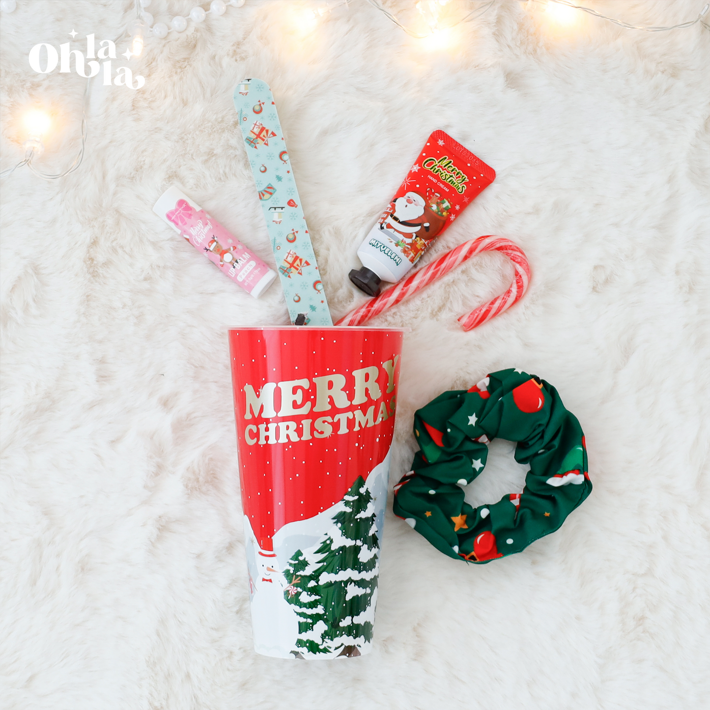 Coffret de Noël – Gobelet + soins & accessoires