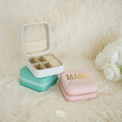 Porte-bijoux personnalisé – impression dorée