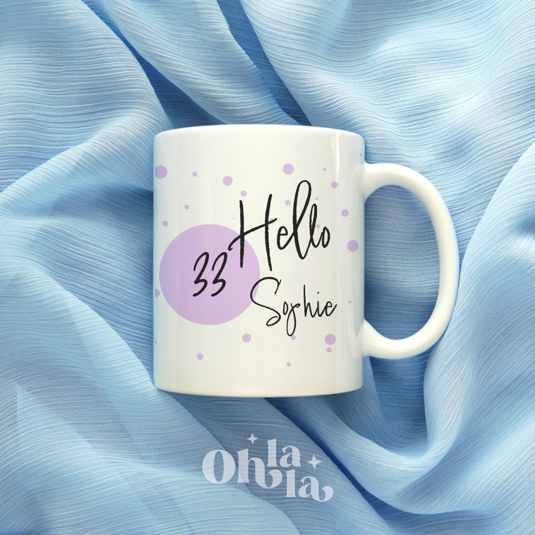 Mug anniversaire personnalisé Good Vibes