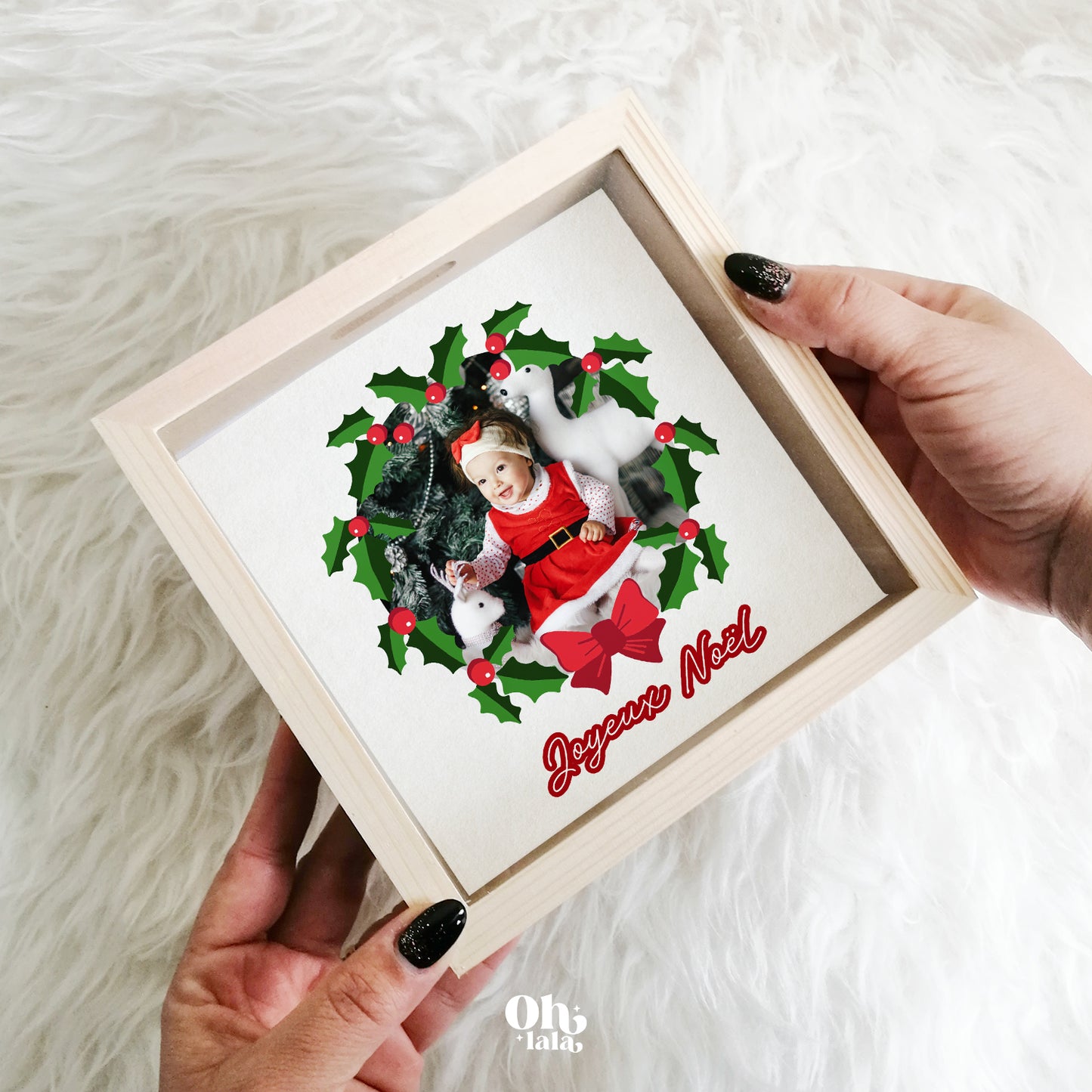 Tirelire Photo de famille et guirlande