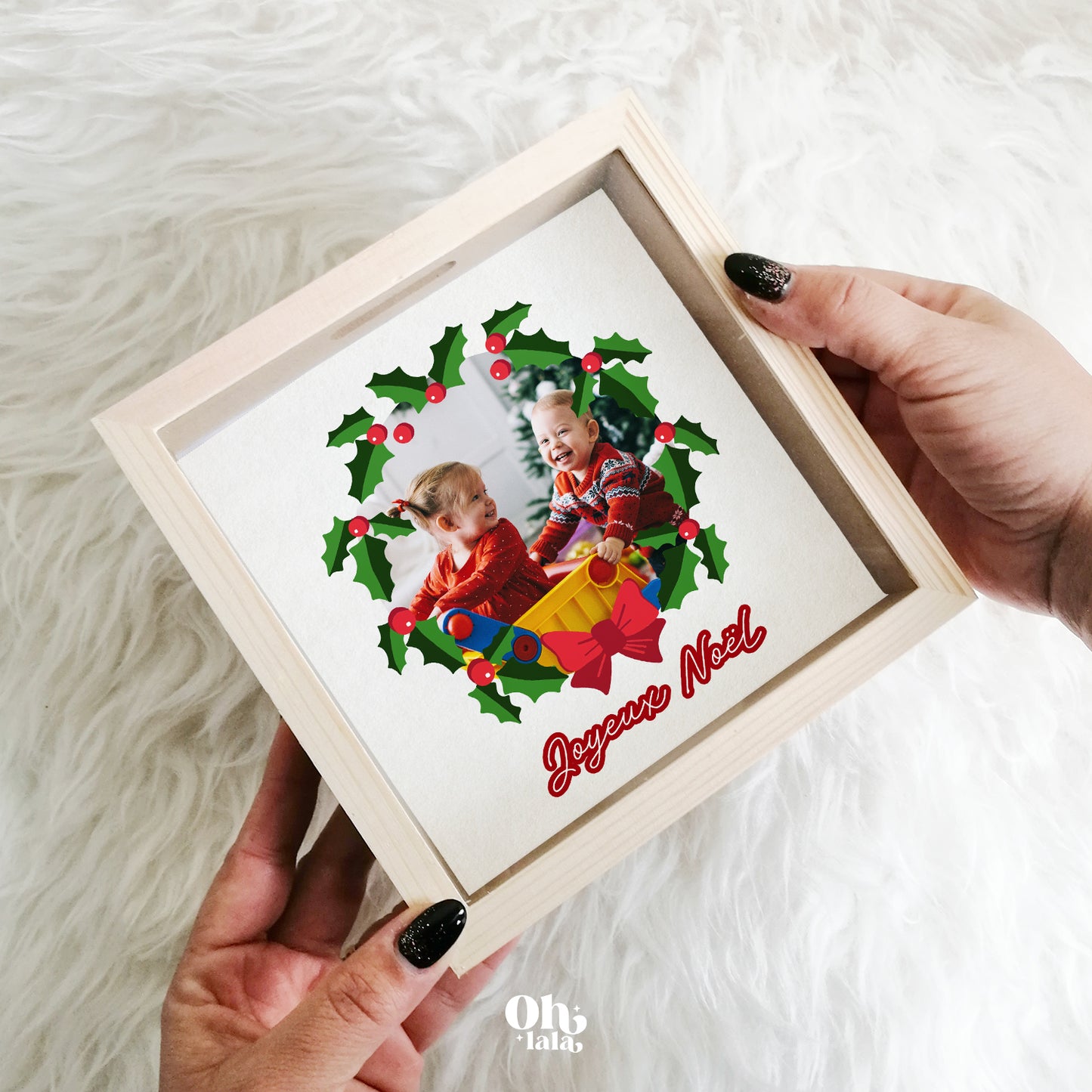 Tirelire Photo de famille et guirlande