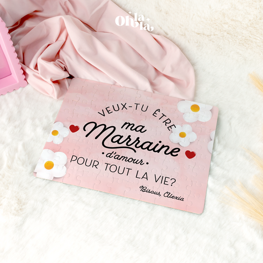 Puzzle “Veux-tu être ma Marraine / mon Parrain pour la vie ?”
