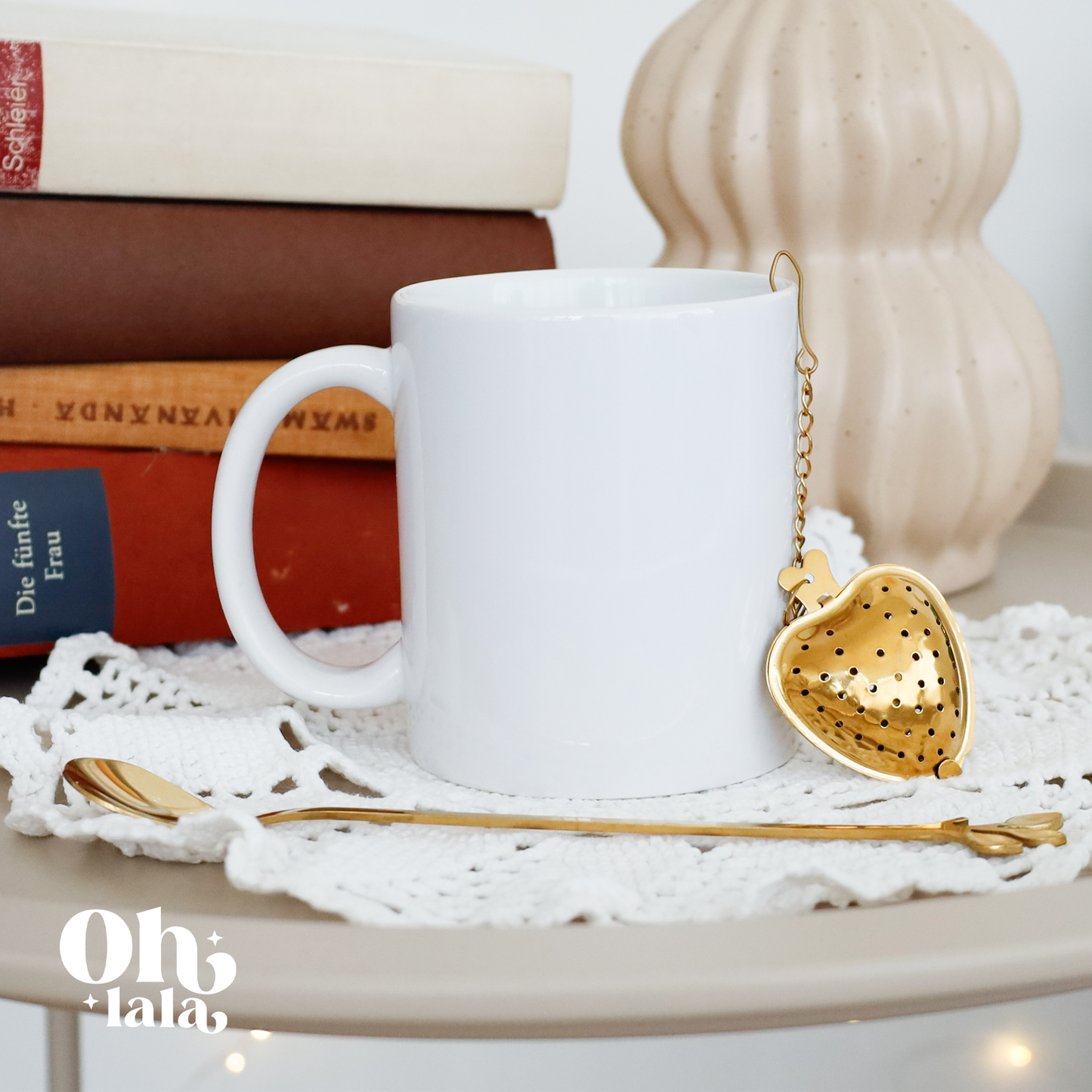 Cuillère et Boule à Thé Dorées – Accessoire pour votre mug