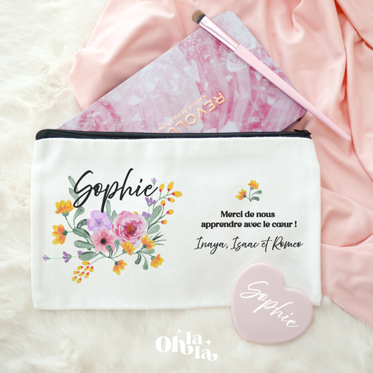 Trousse Fleurs, Phrase de Merci et Miroir