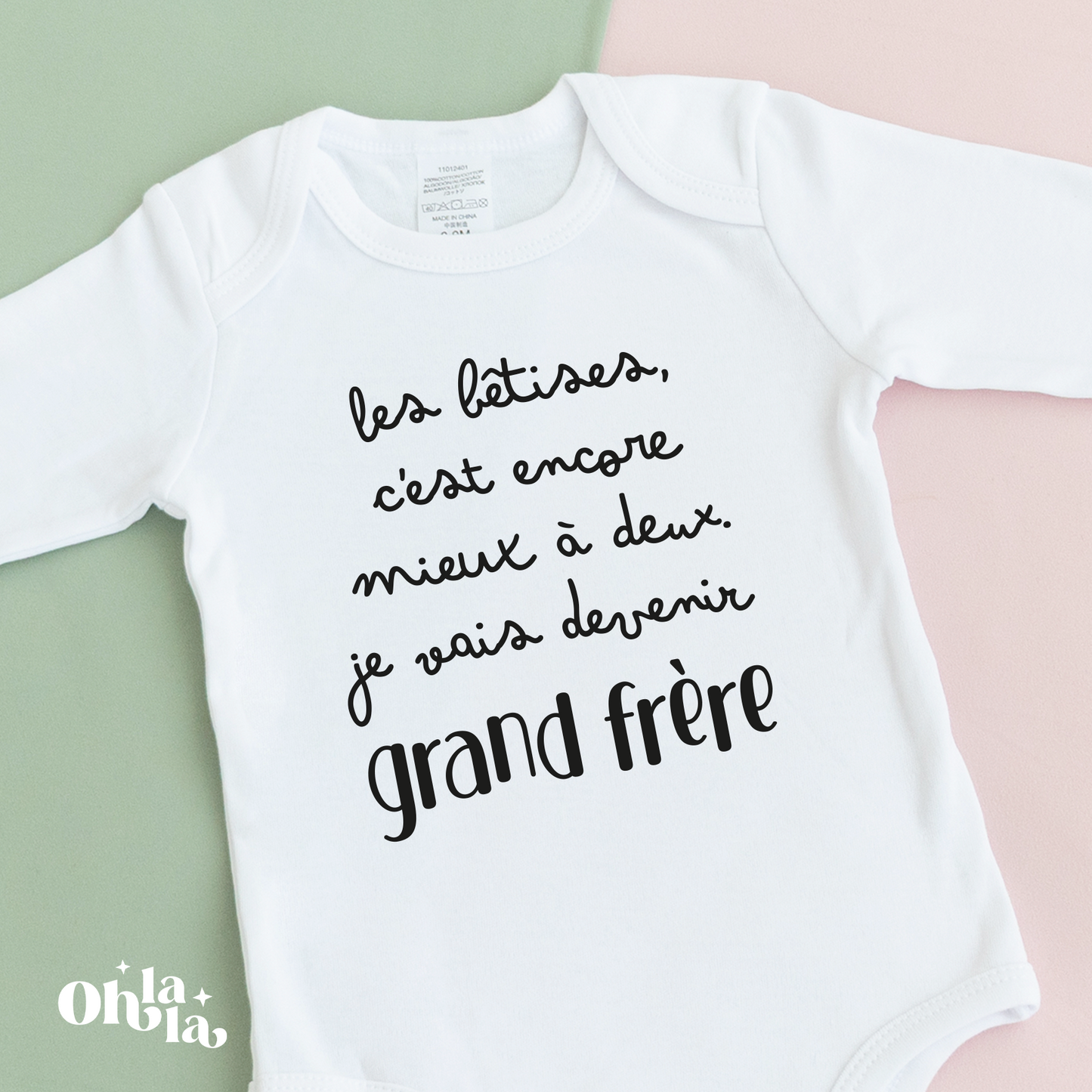 Body bébé “Grand frère / Grande sœur”