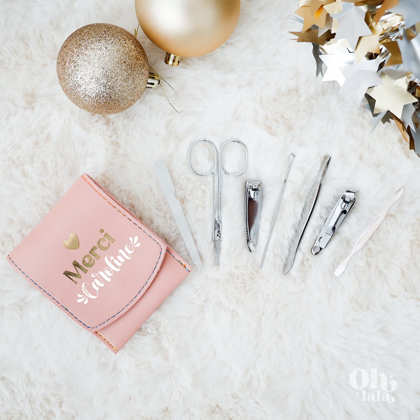 💅 Trousse de manucure personnalisée – Merci Caroline