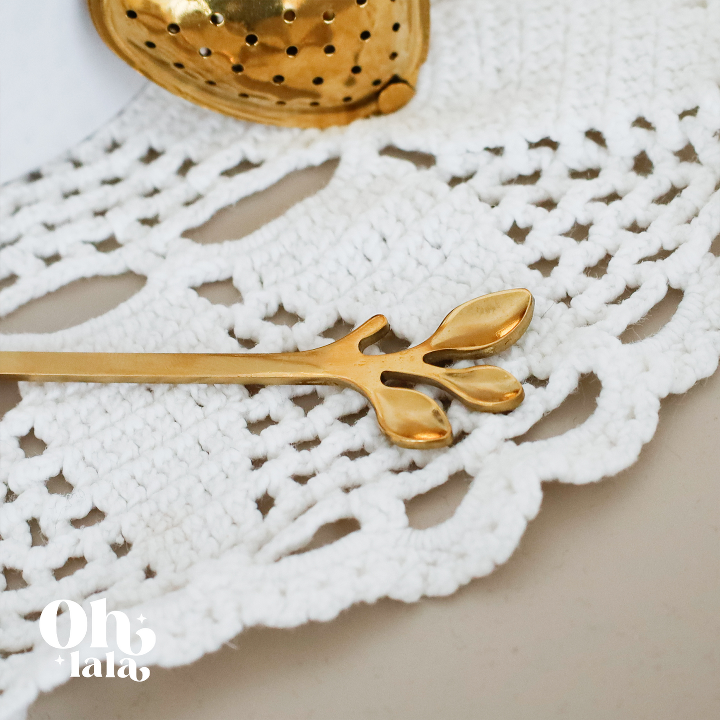 Cuillère et Boule à Thé Dorées – Accessoire pour votre mug