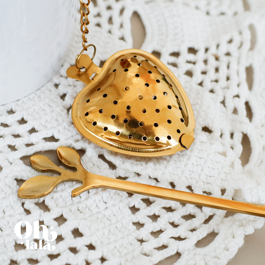 Cuillère et Boule à Thé Dorées – Accessoire pour votre mug