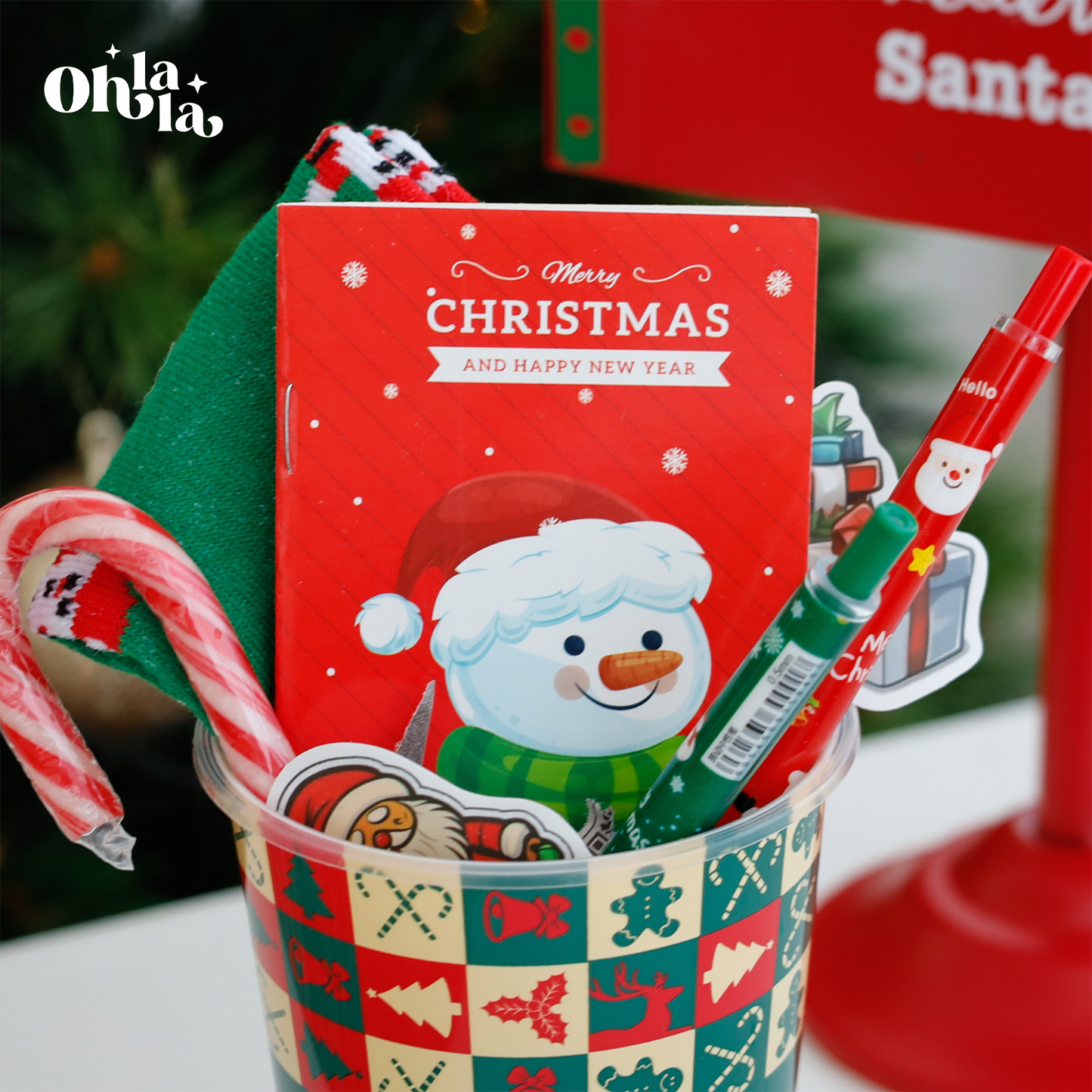 Coffret de Noël – Gobelet + accessoires festifs