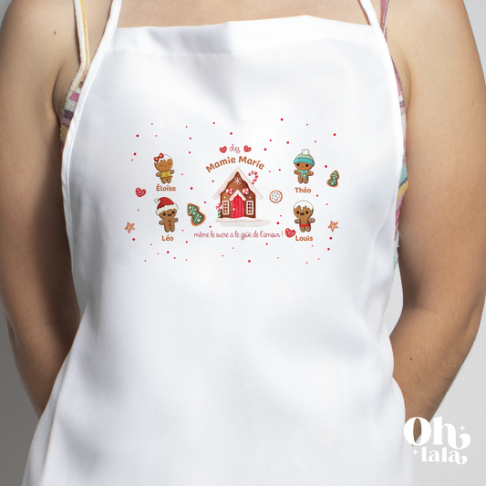 Tablier personnalisé Chez Mamie Marie