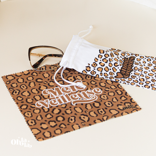 🕶️ Pochette pour lunettes et chiffon de nettoyage – Collection Sauvage