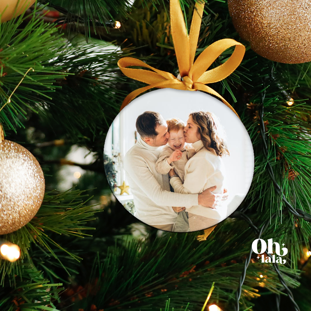 Boule de Noël Gnome et douceurs avec photo