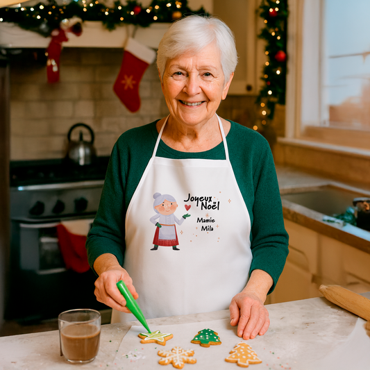 🍳 Tablier Mila personnalisé Noël