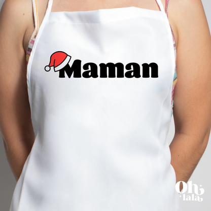 🍳 Tablier personnalisable Noël – Maman / Mamie