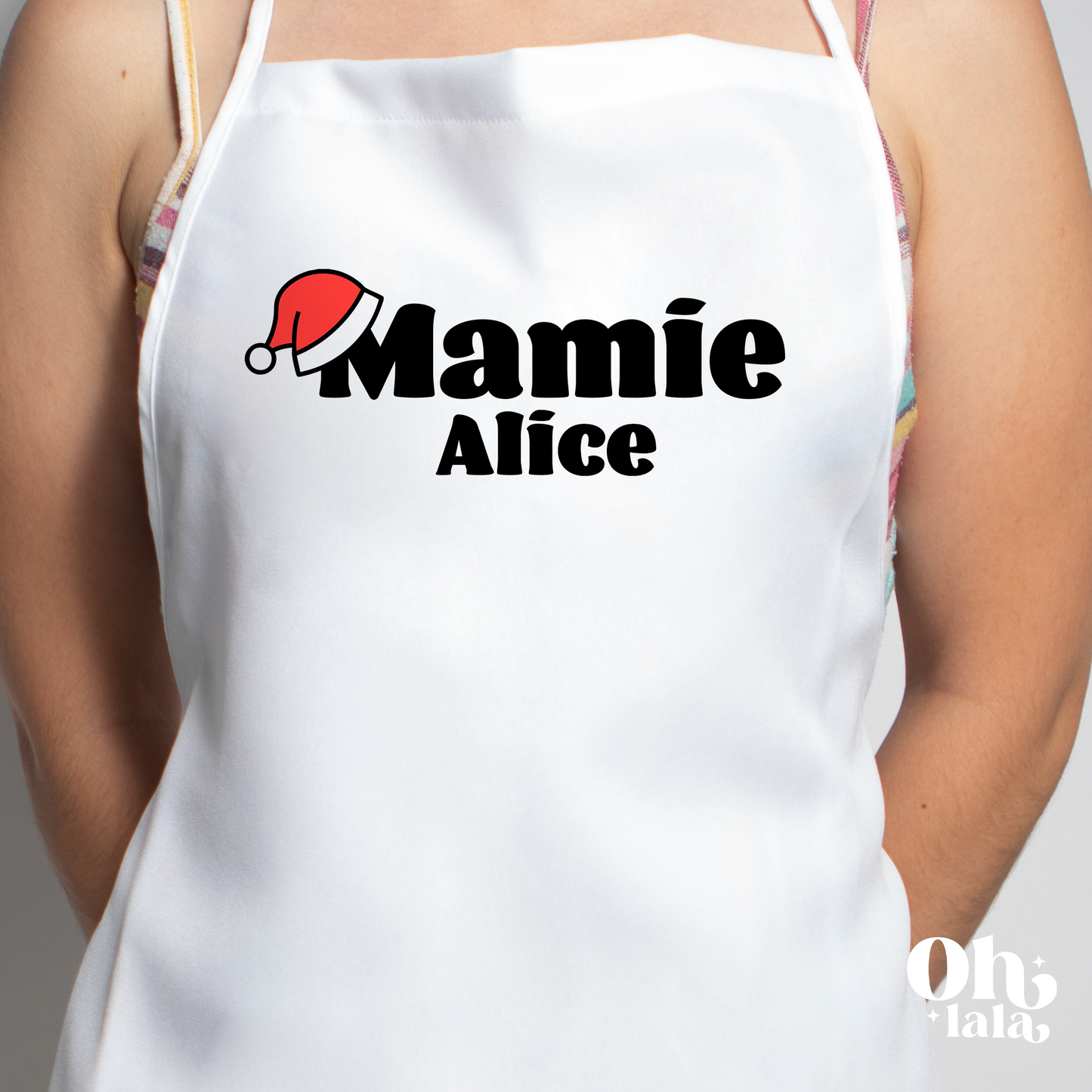🍳 Tablier personnalisable Noël – Maman / Mamie