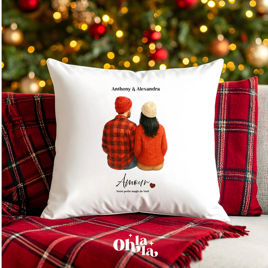 🛋️ Coussin Couple d’hiver
