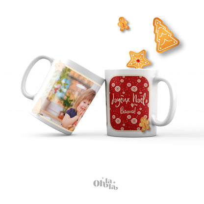 Mug personnalisé – Joyeux Noël + photo