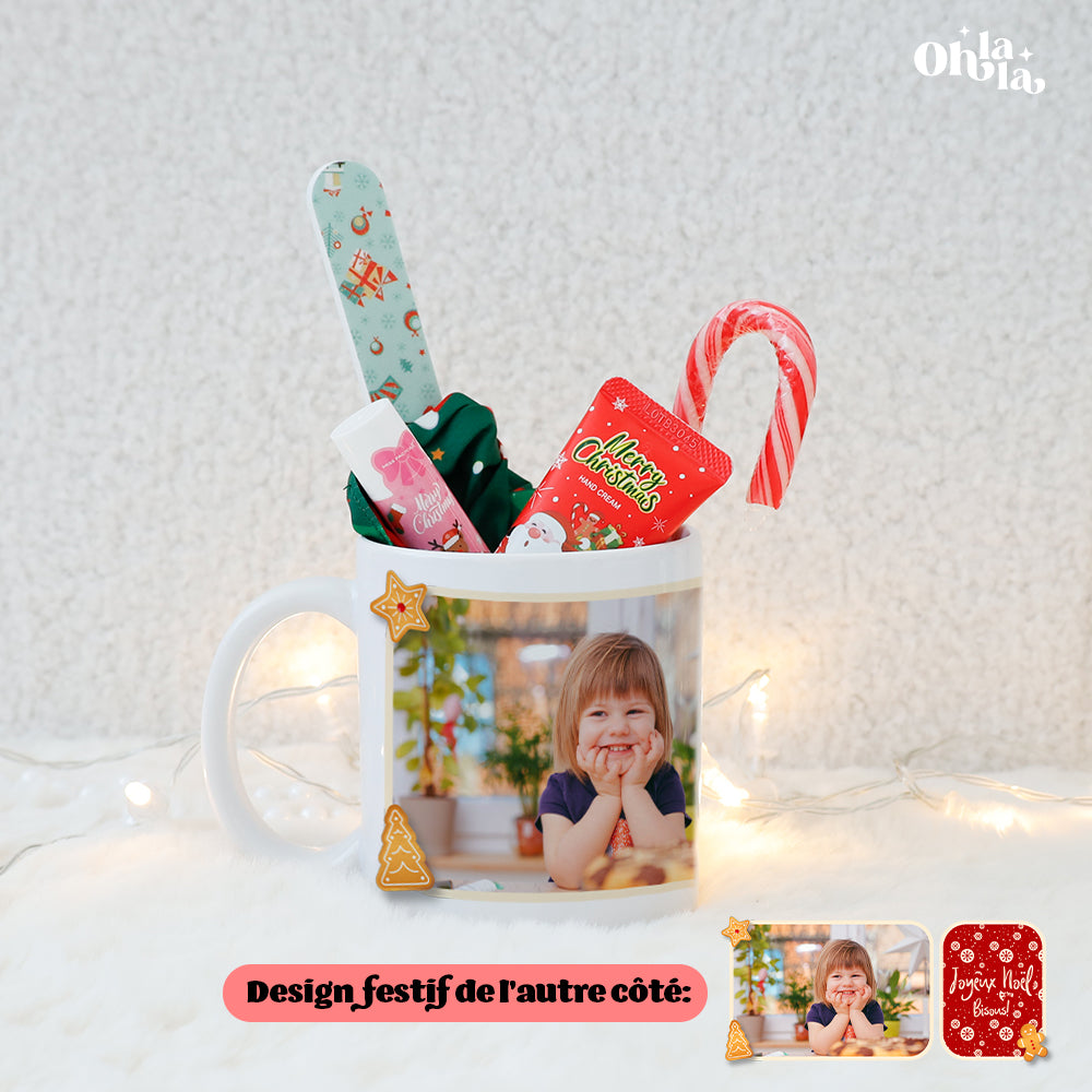 Mug personnalisé – Joyeux Noël + photo