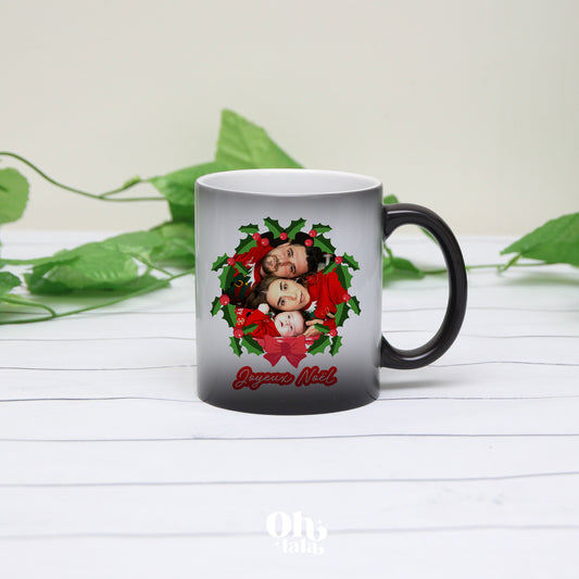Mug magique ✨ Photo de famille et guirlande