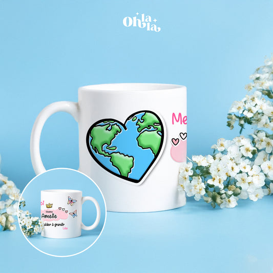 Mug Pour Maîtresse ou Nounou – “Merci de m’aider à grandir”