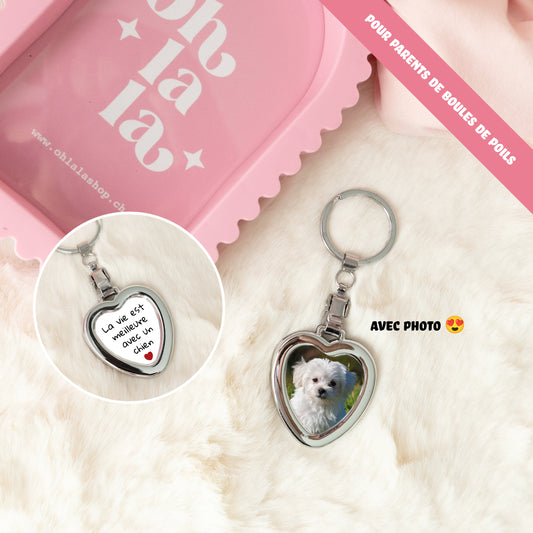 Porte-clés “La vie est meilleure avec un chien”