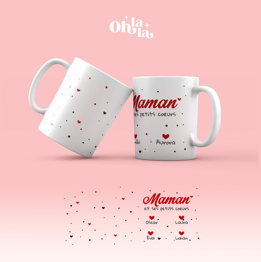Mug “Maman et ses petits cœurs”