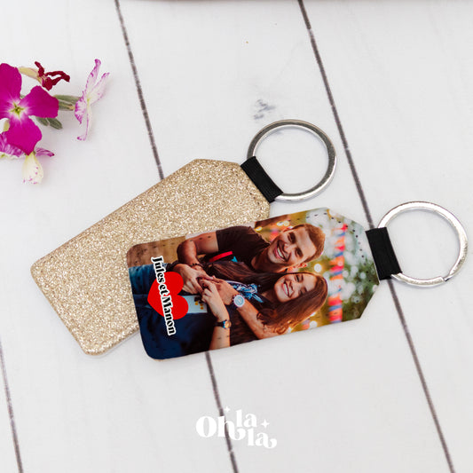 Porte-clés Cœur – Photo personnalisée avec prénoms